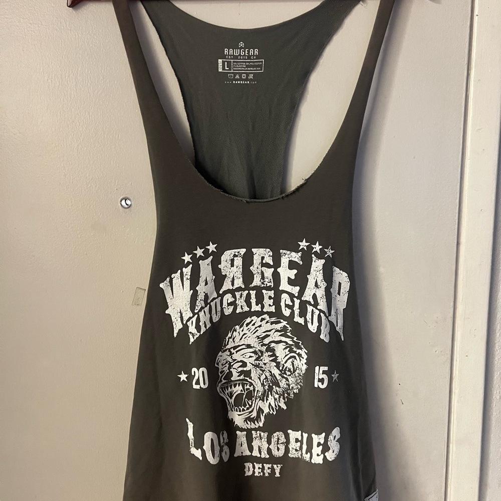 Rawgear Men's Black Graphic Tank Top, Large